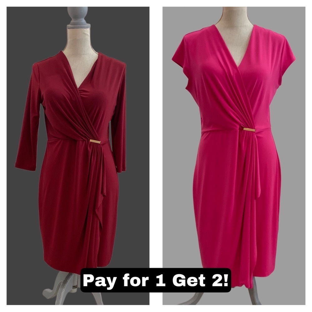2 Charter Club Faux Wrap Dresses